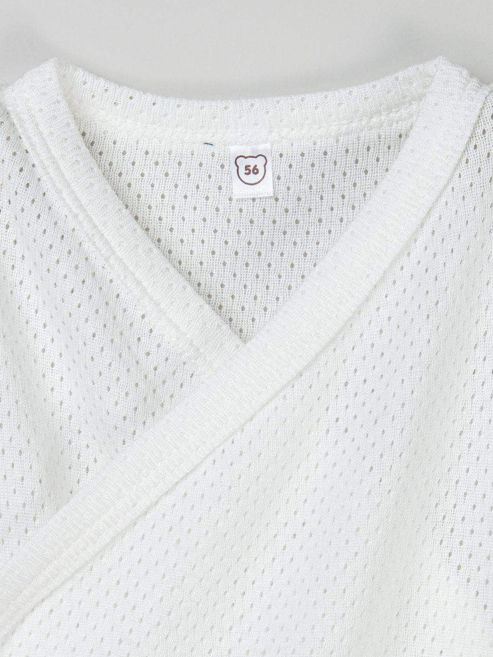 Слип на кнопках "Молоко" из ажурного хлопка 0+