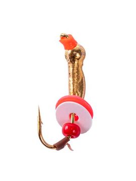 Мормышка вольфрамовая Lucky John ОСА с петелькой оснащённая паетками и кембриком 025/G