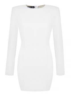 Платье мини из премиальной экокожи