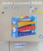 Развивающая игрушка деревянная Парковка + стучалка, коробка C-41893