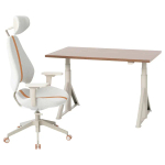 Стол и стул - IKEA IDÅSEN/GRUPPSPEL, ИДОСЕН/ГРУППСПЕЛ ИКЕА, 120х70 см, белый/коричневый