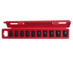 Набор головок для поврежденных болтов и гаек 1/2" 8-24мм 6-ти гранных 10 предметов в кейсе JTC