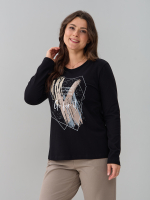 Лонгслив ЛНкл-081/черный-п