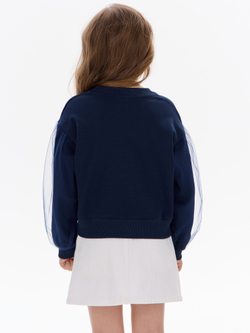 Нарядный свитшот с фатиновыми рукавами