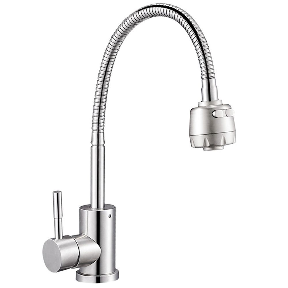 Смеситель для кухни, Solone, гибк излив, с картриджем, хром, EZA4-A090