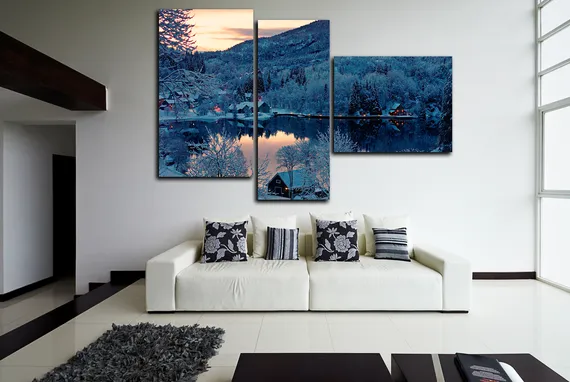 Модульная картина "Домики в горах"