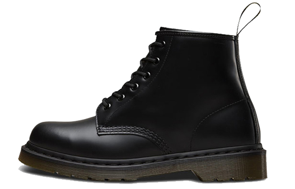 Dr.Martens Martin 101 6-Hole Leather Cartridge Martin Boots Men and Women Same Black