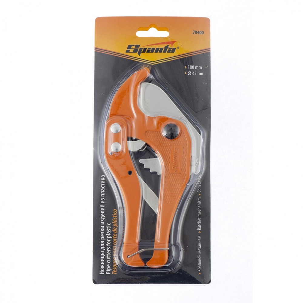 НОЖНИЦЫ SPARTA Д/РЕЗКИ ИЗДЕЛИЙ ИЗ ПЛАСТИКА 180ММ Д 42ММ 78400