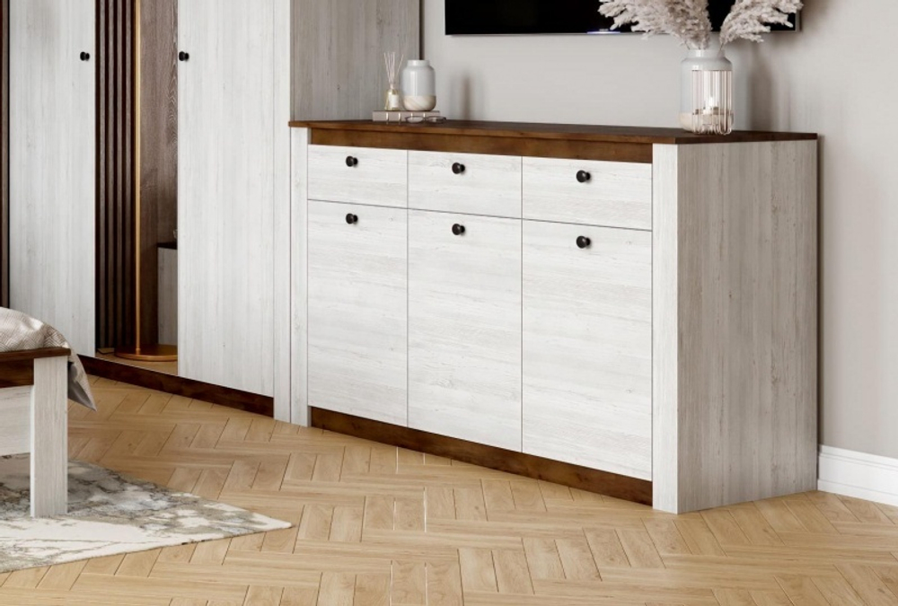 Тумба 3 дв. 3 ящ. спальня "Даллас"