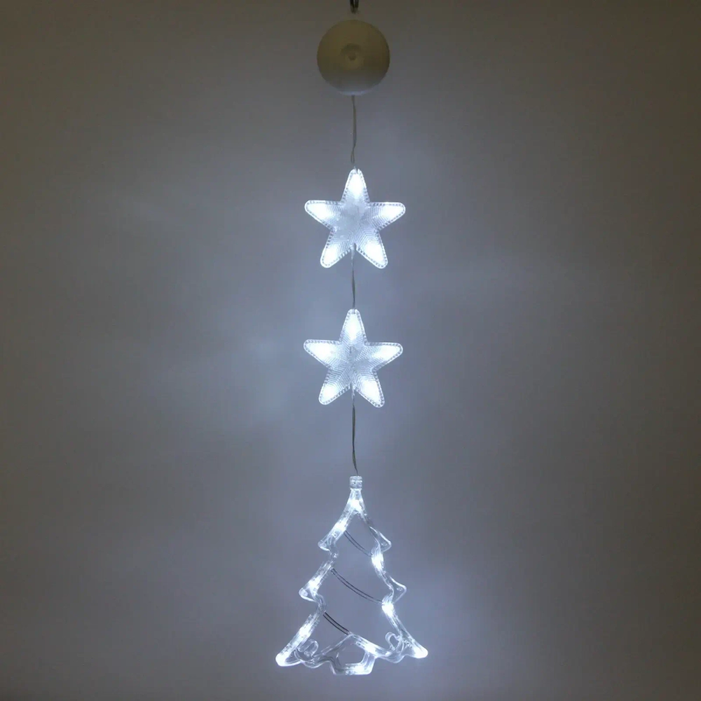 Фигура светодиодная «Елочка» 15*19 см (батарейки 3 ААА), 1 реж, Белый