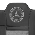 Чехлы Mercedes Actros MP4 (экокожа, черный, серая вставка)