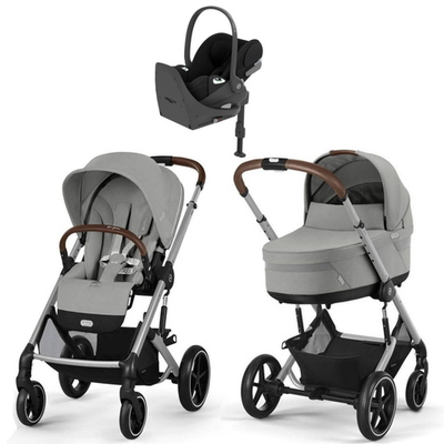 Коляска Cybex Balios S Lux SLV complete Cloud T Sepia Black Plus Base T 4 в 1 Stone Grey с дождевиками