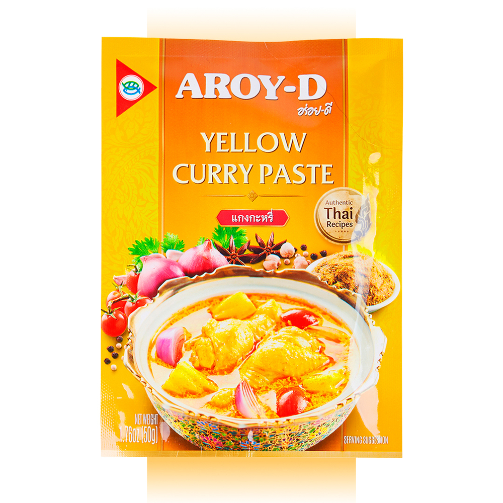 Паста Карри желтая Aroy-D Yellow Curry Paste 50 г