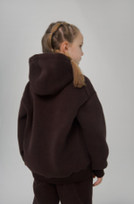 Худи c начёсом в стиле oversize Шоколад