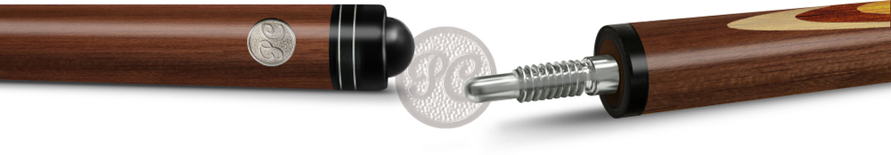 16-4-Р Кий "Классика 16-запилов" 2 РС, Попугай, ятоба/амарант/черн.граб/желт.граб(РС)