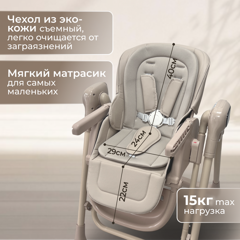 Стульчик-электрокачель BubaGO Aurora 4в1