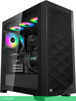 Корпус PCCooler C3D510 BK ARGB черный без БП (C3D510-BKP3-GL)