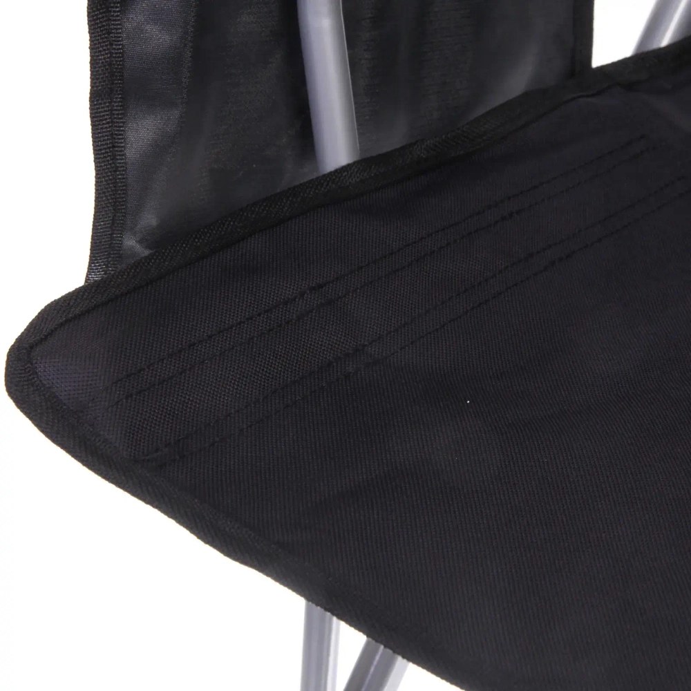 Кресло складное с подлокотниками до 100 кг SJ-0054, 58*58*92 см, цвет: чёрный, ТуристМастер