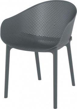 Кресло пластиковое Sky темно-серое