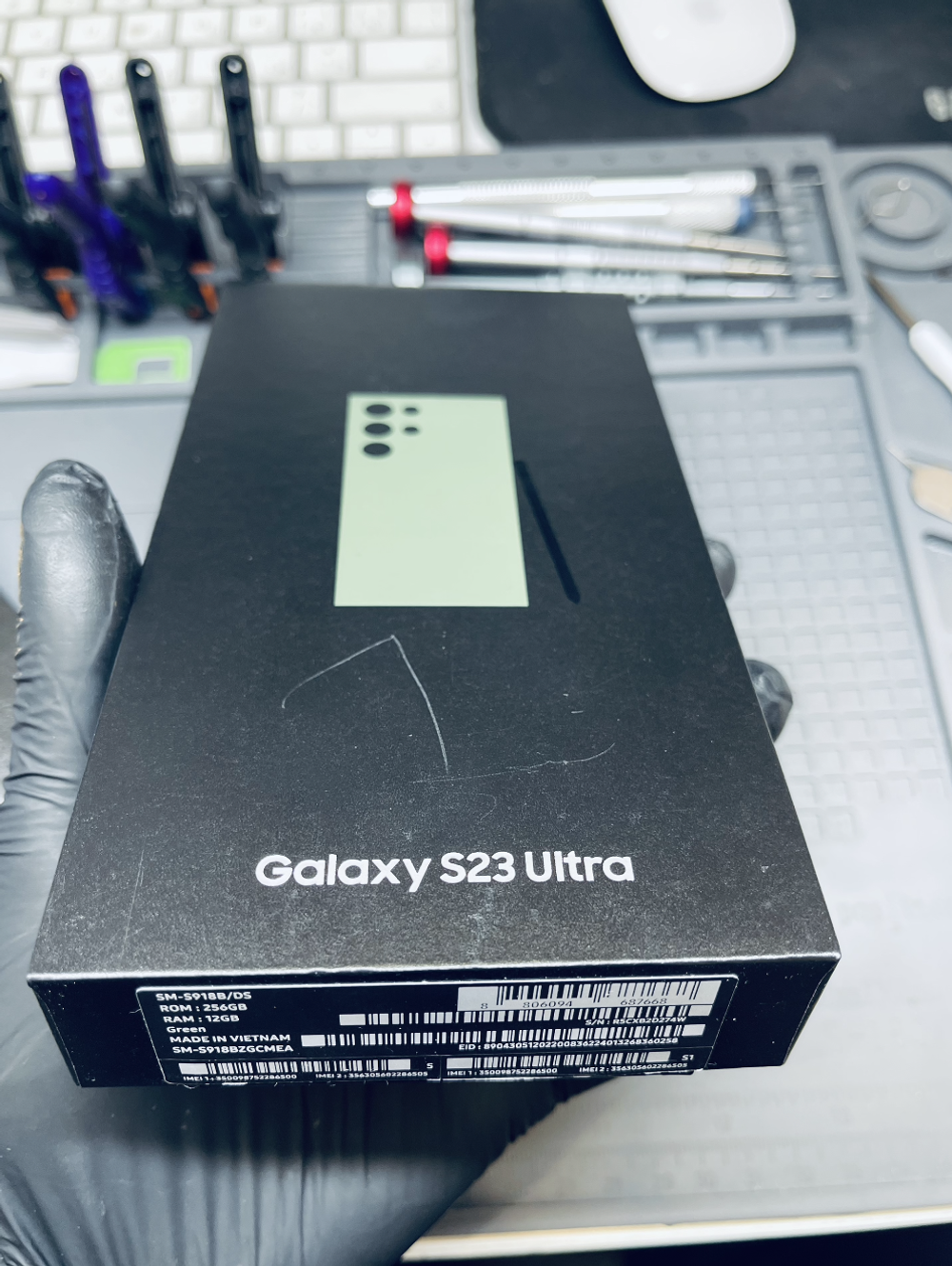 Samsung S23 Ultra 256 ГБ Зеленый, новый, оригинал, под разборку