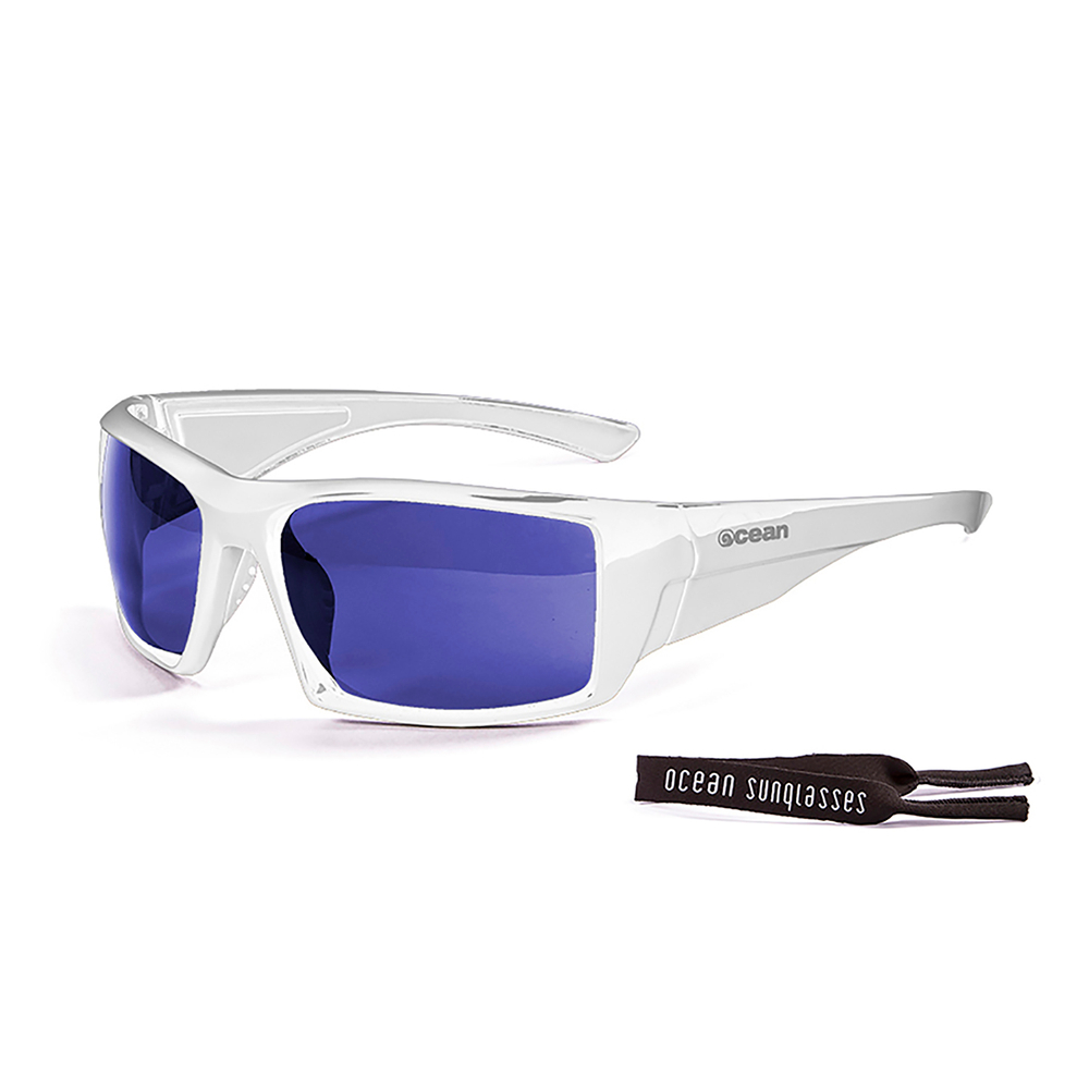 нетонущие очки Aruba Белые Зеркально-синие линзы. Вид сбоку
