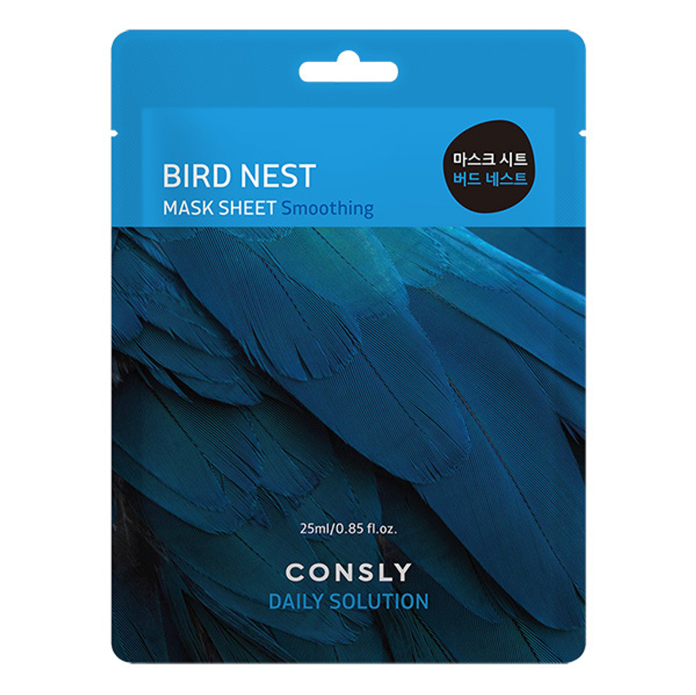 Тканевая маска для лица с экстрактом Ласточкиного гнезда Consly Daily Solution Bird Nest Mask Sheet
