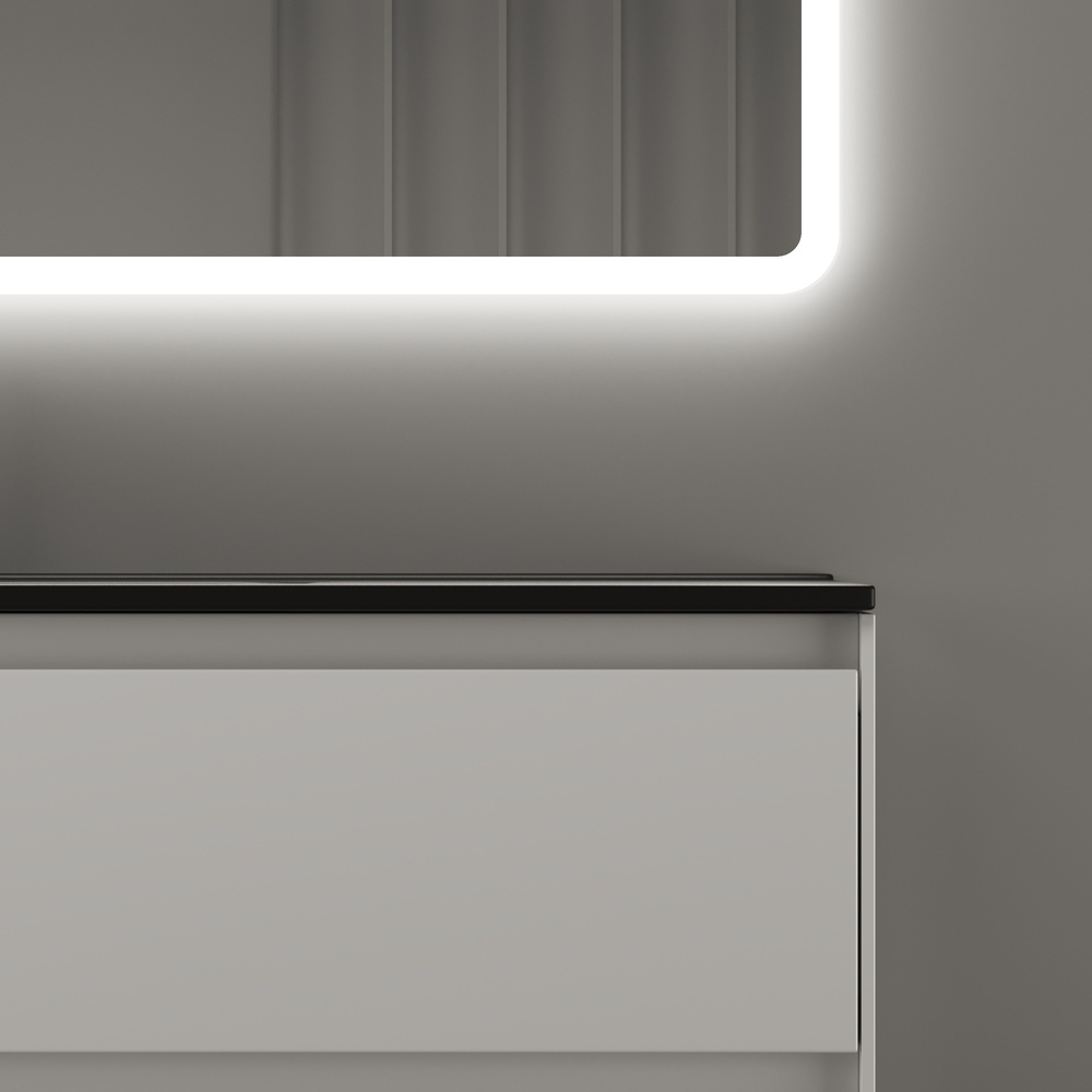 Тумба подвесная под раковину Sancos Cento, белый глянец 1190х450х500