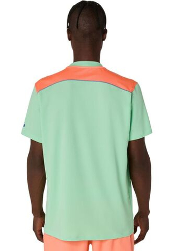 Мужская теннисная футболка Asics Padel Court Short Sleeve - menthol/vivid coral