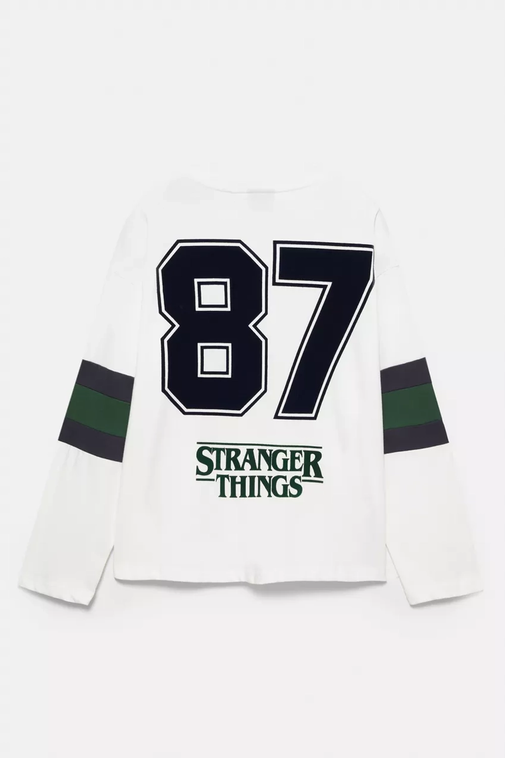 PULL&BEAR Футболка в полоску "Stranger Things" белый