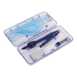 Готовальня 7 предм. цирк-автом, стержни,ластик,4 лин,пласт.футляр