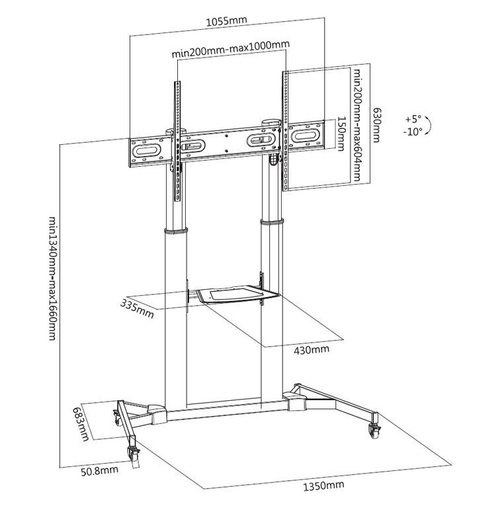 Стойка для дисплея Digis DSM-P1060CL