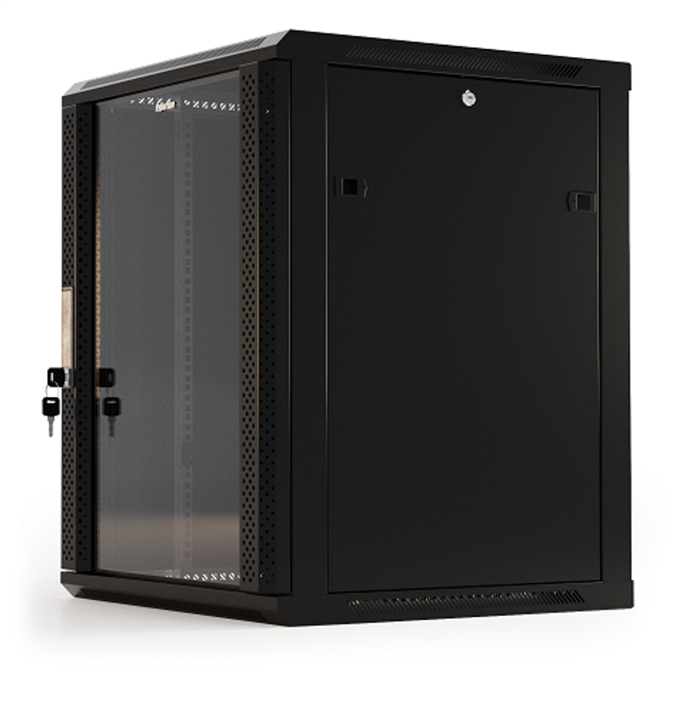 Шкаф серверный 19", 12U Hyperline TWB-1245-GP-RAL9004