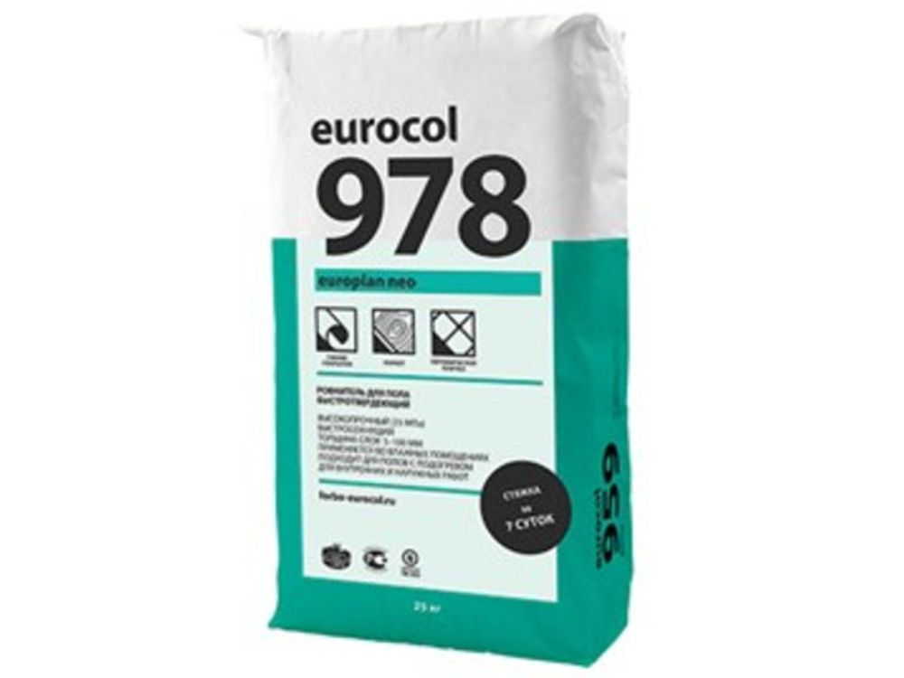 Быстротвердеющий ровнитель для пола Forbo 978 Europlan Neo 25 кг