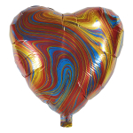 Воздушный шар Сердце - Агат (Красный)