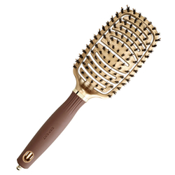 Olivia Garden Щетка Expert Care Flex Boar&Nylon Bristles Gold&Brown