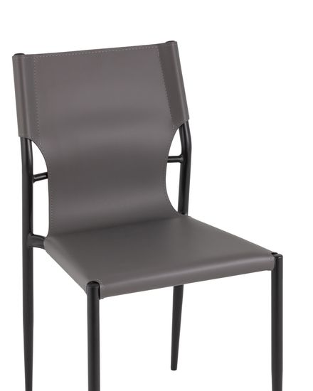 Стул обеденный West серый экокожа