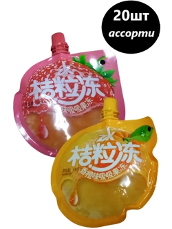 Желейный напиток с мякотью ассорти вкусов 100 г * 20 шт