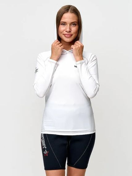 Футболка рашгард лонгслив Sargan Скелетон-Сап Худи UPF 50+ белый