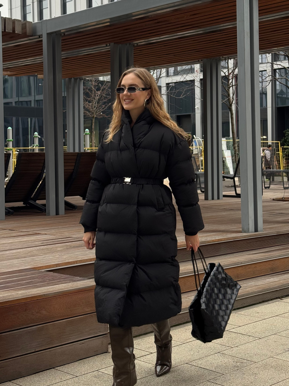 Пуховик Шерон черный