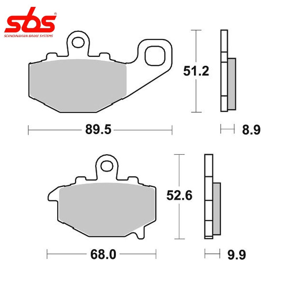 SBS 687LS тормозные колодки задние
