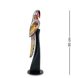 Decor and Gift 23-003-02 Статуэтка «Попугай» дерево+стекл.мозаика 60 см