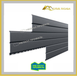 Сайдинг металлический L -Брус ХL Norman MP ПЭ- RALL 7024 Графитовый серый  0.5мм