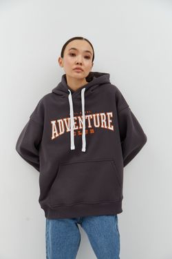 Худи Adventure University Винтажный серый