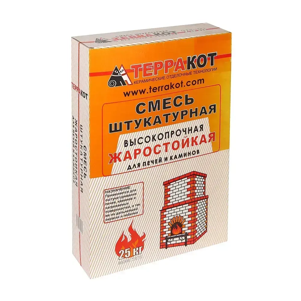 Штукатурная смесь жаростойкая Терракот (25кг)