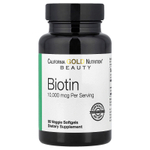 California Gold Nutrition, биотин, 10 000 мкг, 90 вегетарианских капсул