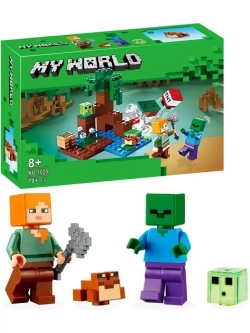 Конструктор Майнкрафт Болотное приключение 79 деталей