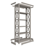 Стеллаж «Форест» сквозной белый воск/антик