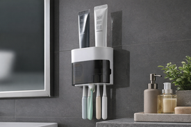 Органайзер (дозатор + держатель щеток): Всё на своих местах в вашей ванной