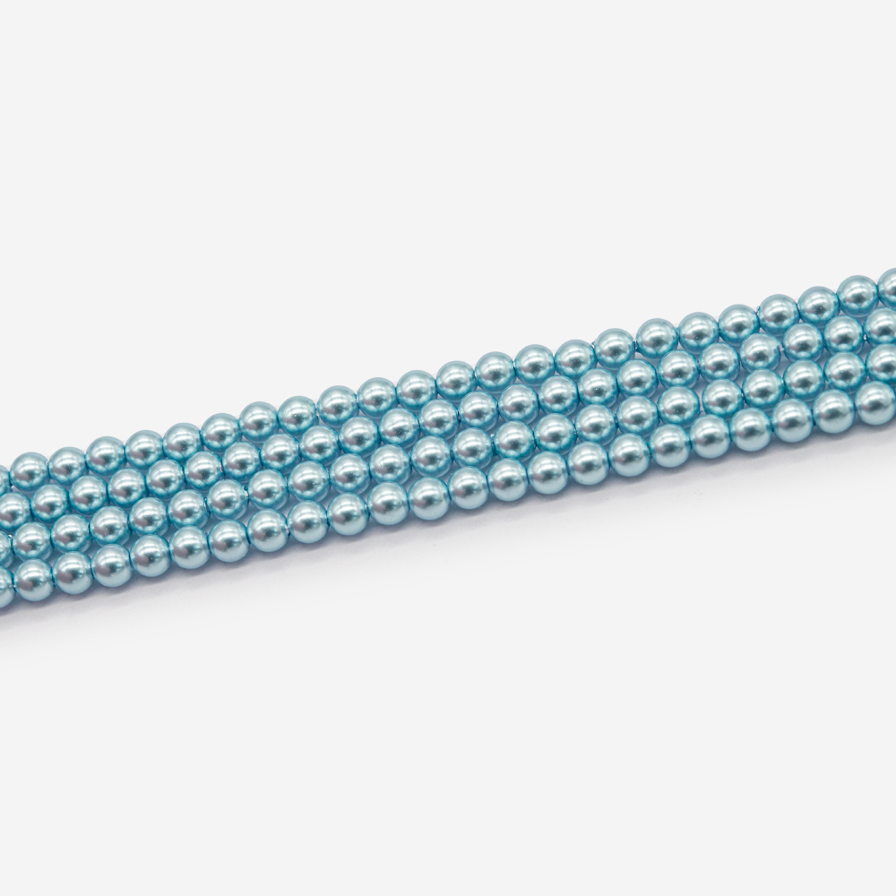 М3-г Майорка шар гладкий 3мм голубой, нить 40см