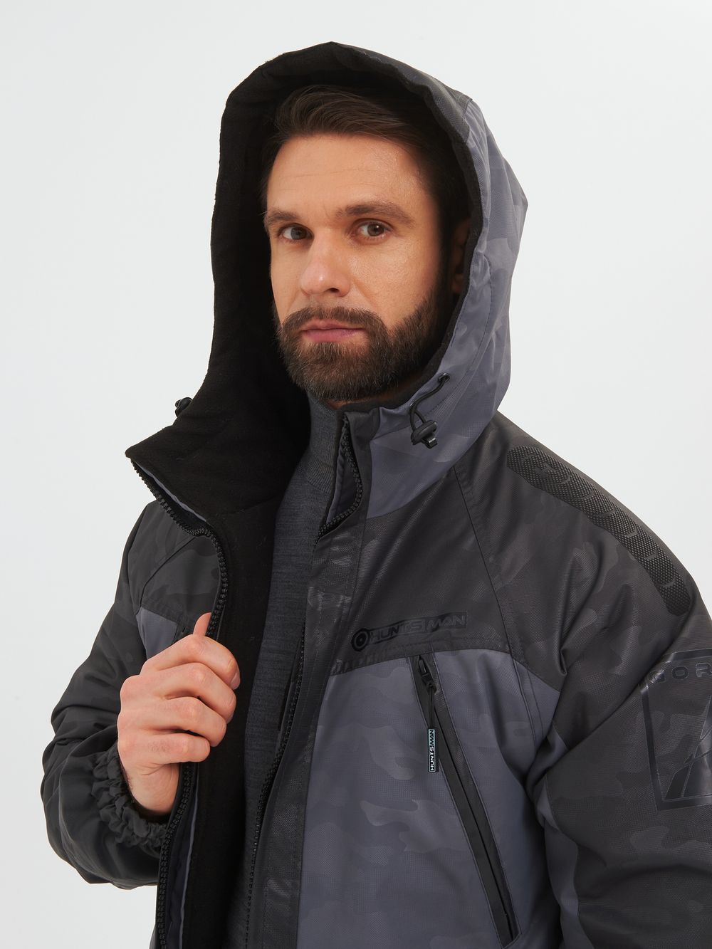 Костюм демисезонный Горка-Люкс ткань Breathable Camo цвет Серый